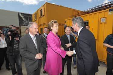 President of Ireland, Mrs Mary McAleese visits Skainos Project in East Belfast.